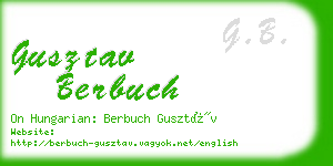gusztav berbuch business card